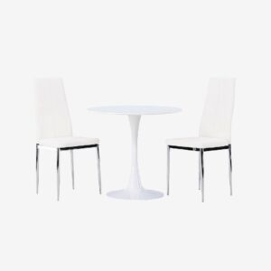 Venture Home – Matgrupp Hamden med 2st stolar Pastill – Svart – Matgrupp 4 personer – Från Homeroom