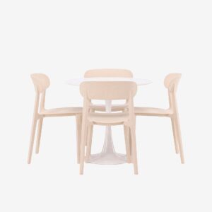 Venture Home – Matgrupp Hamden med 4 stycken stolar Åstol – Svart – Matgrupp 4 personer – Från Homeroom