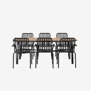 Venture Home – Matgrupp Holmbeck med 6st matstolar Peking – Natur – Matgrupper – Från Homeroom