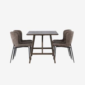 Venture Home – Matgrupp Kaseindon med 4st stolar Modesto – Beige – Matgrupp 4 personer – Från Homeroom