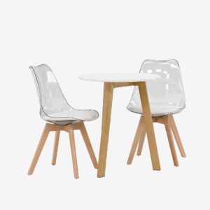 Venture Home – Matgrupp Leonora med 2st stolar Edvin – Vit – Matgrupp 4 personer – Från Homeroom