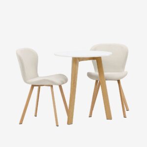 Venture Home – Matgrupp Leonora med 2st stolar Lilja – Vit – Matgrupp 2 personer – Från Homeroom