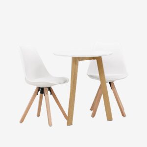 Venture Home – Matgrupp Leonora med 2st stolar Zeno – Vit – Matgrupp 2 personer – Från Homeroom