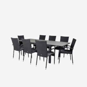 Venture Home – Matgrupp Levels med 8st matstolar Anna – Grå – Matgrupper – Från Homeroom