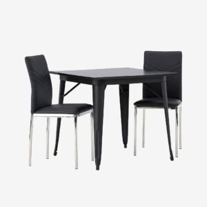 Venture Home – Matgrupp Tempe med 2st stolar Lily – Svart – Matgrupp 4 personer – Från Homeroom