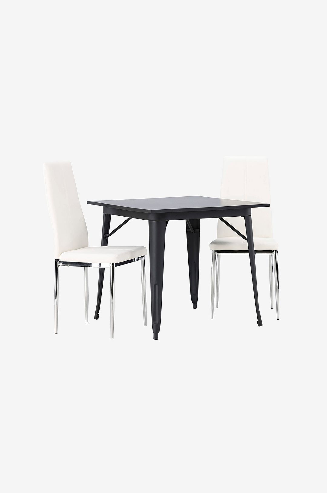 Venture Home – Matgrupp Tempe med 2st stolar Pastill – Svart – Matgrupp 4 personer – Från Homeroom