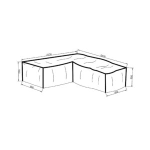 Venture Home – Möbelskydd (L-form) 203*203*80*86 grå – Grå – Möbelskydd – Från Homeroom