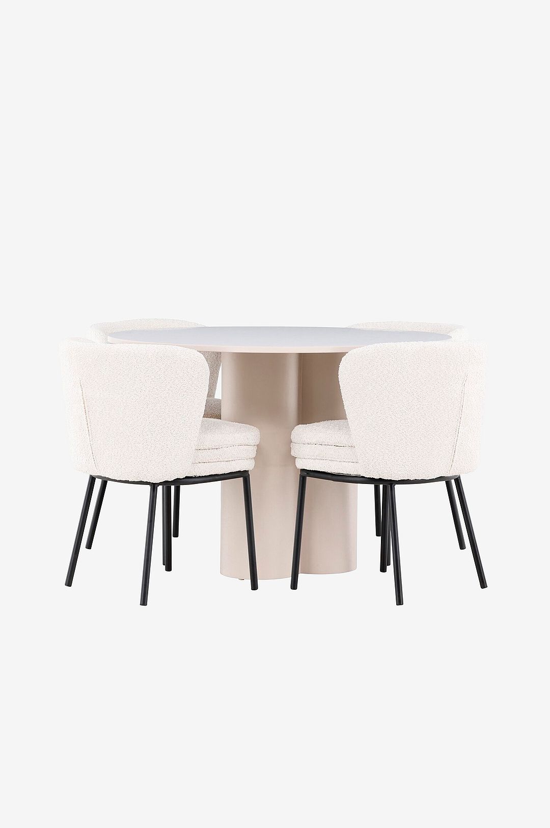 Venture Home – Olivia matbord med Agnes matstol – Vit – Matgrupp 4 personer – Från Homeroom