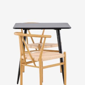 Venture Home – Polar matbord med Alfons matstol – Beige – Matgrupp 2 personer – Från Homeroom