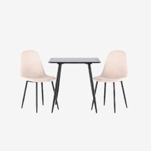 Venture Home – Polar matbord med polar matstol – Beige – Matgrupp 2 personer – Från Homeroom