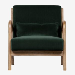 WOOOD – Fåtölj Mark, sammet – Grön – Fåtöljer – Från Homeroom