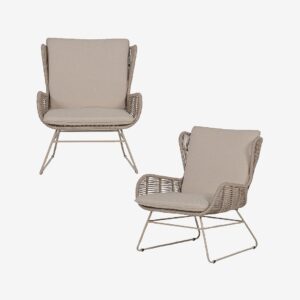 WOOOD – Grace Lounge Chair – Beige – Utefåtöljer – Från Homeroom