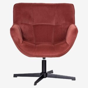 WOOOD – Wibo Snurrfåtölj – Röd – Fåtöljer – Från Homeroom