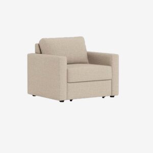 AC Design Furniture – Fleury bäddsoffa med armstöd, 176x88x85 cm – Beige – Fåtöljer – Från Homeroom