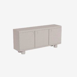 AC Design Furniture – Magee skänk, topp, ram, 3 dörrar, 3 hyllor och bas PU-lackerad Mdf, 160x40x75 cm – Grå – Skänkar & sideboards – Från Homeroom