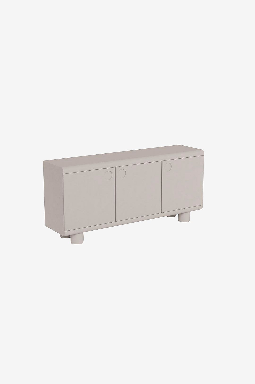 AC Design Furniture - Magee skänk, topp, ram, 3 dörrar, 3 hyllor och bas PU-lackerad Mdf, 160x40x75 cm - Grå - Skänkar & sideboards - Från Homeroom