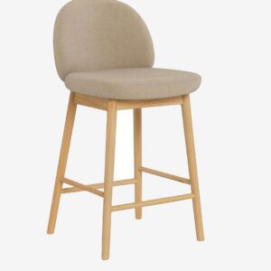 AC Design Furniture – Sophia bänkpall, underrede matt ek Nc lackerad med fotstöd, låda 2 st – Beige – Barstolar & pallar – Från Homeroom