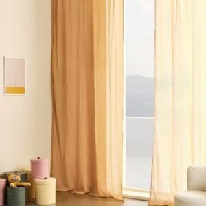 CIA multifunktionsgardin 2-pack Senapsgul