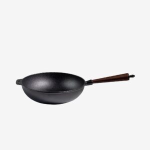 Carl Victor – Wokpanna i gjutjärn Ø 30 cm – Svart – Stekpannor & grillpannor – Från Homeroom