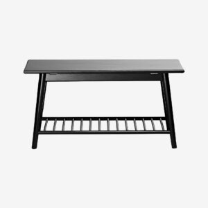 Cinas – Hallbänk Noble med skohylla 90x35cm – Svart – Bänkar – Från Homeroom