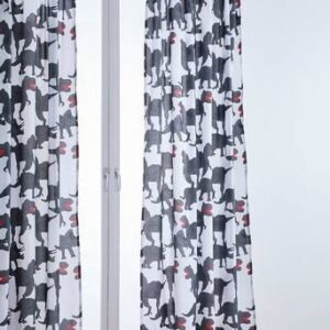 DINO multifunktionsgardin 2-pack – ekologisk Vit/svart