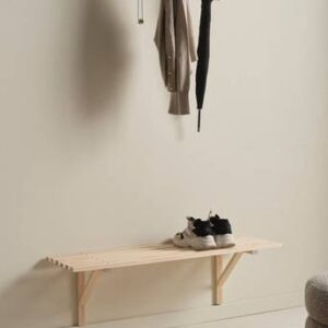 EVANGER skohylla Vitsåpad furu