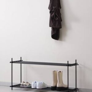 GLAZE skohylla Svart