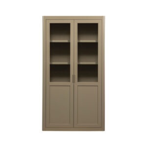 GUNNAR Vitrinskåp Gråbrun