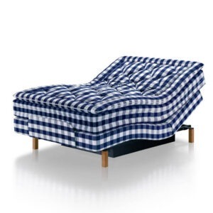 Hästens Adjustable Ställbar Säng 180×200 Blue Check