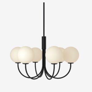 Herstal – Ljuskrona Ballon 6 – Svart – Takpendlar – Från Homeroom