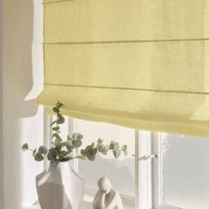 JONIE hissgardin i linne Gul