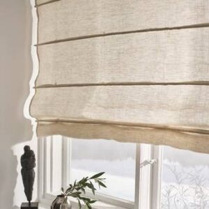 JONIE hissgardin i linne Linnebeige