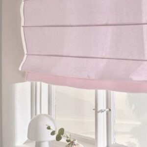 JONIE hissgardin i linne Rosa