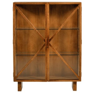 KELLA Vitrinskåp Mangoträ Natur