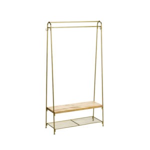 KLÄDHÄNGARE Antikmässing/Trä