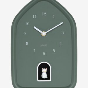 Karlsson – Väggklocka Modern Kitty – Grön – Väggklockor & bordsur – Från Homeroom