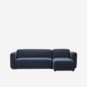 Kave Home – Modulsoffa Neom 3-sits med schäslong – Blå – Soffmoduler – Från Homeroom