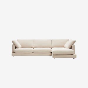 Kave Home – Soffa Gala, 4-sits höger – Beige – 4-sits soffor – Från Homeroom
