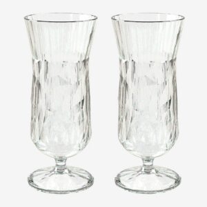 Koziol – Drinkglas Club No. 17 Plast 400 ml 2-pack – Transparent – Drinkglas & shotglas – Från Homeroom