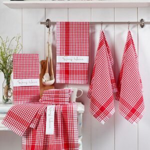 L’essentiel – Set med små handdukar Kup 2 (10 st.) – Röd – Kökshanddukar – Från Homeroom