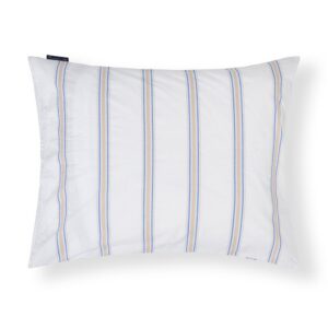 Lexington Dobby Striped Washed Cotton Örngott White/Blue/Beige 50x90