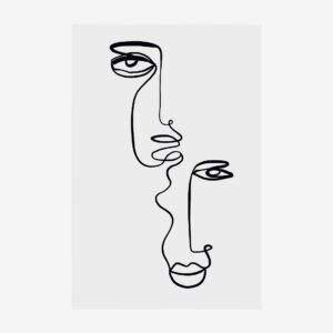 Malerifabrikken – Poster Faces 2 – Beige – Posters – Från Homeroom