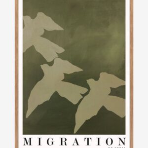 Malerifabrikken – Tavla Migration, Ek ram – Grön – Tavlor – Från Homeroom