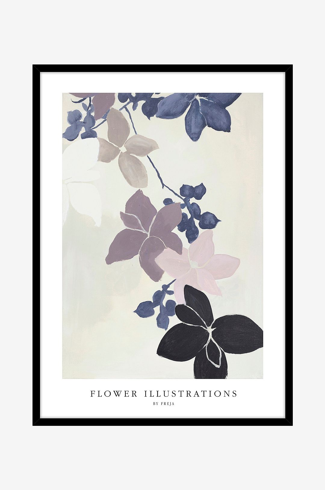 Malerifabrikken – Tavla The scent of flower, Svart ram – Flerfärgad – Tavlor – Från Homeroom