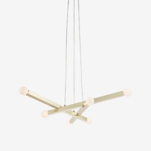 Markslöjd – Taklampa Stack 6L – Mässing – Takpendlar – Från Homeroom