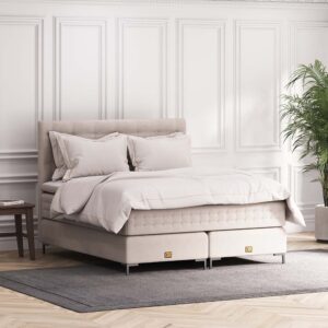 Mattsons Beds Soulful Stitch Kontinentalsäng 210×210 Magdalena Blue