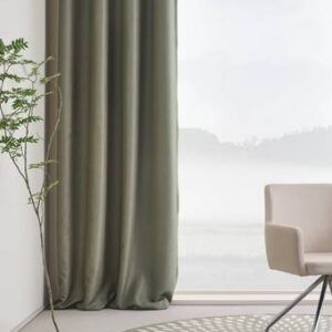 SHADOW mörkläggningsgardin med öljett 1 längd Olivgrön