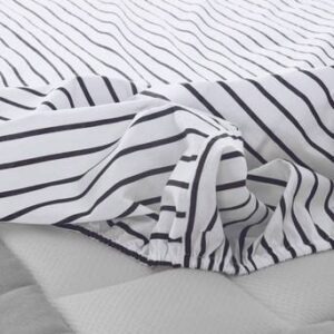 SIMA dra-på-lakan ekologisk Vit/gråsvart