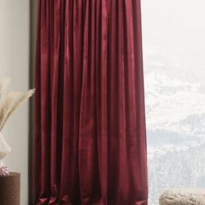 SIMONE multifunktionsgardin 1 längd – extra bred Vinröd