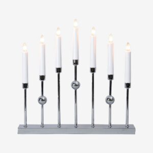 Star Trading – Ljusstake Gustavo 7L – Krom – Adventsljusstakar – Från Homeroom